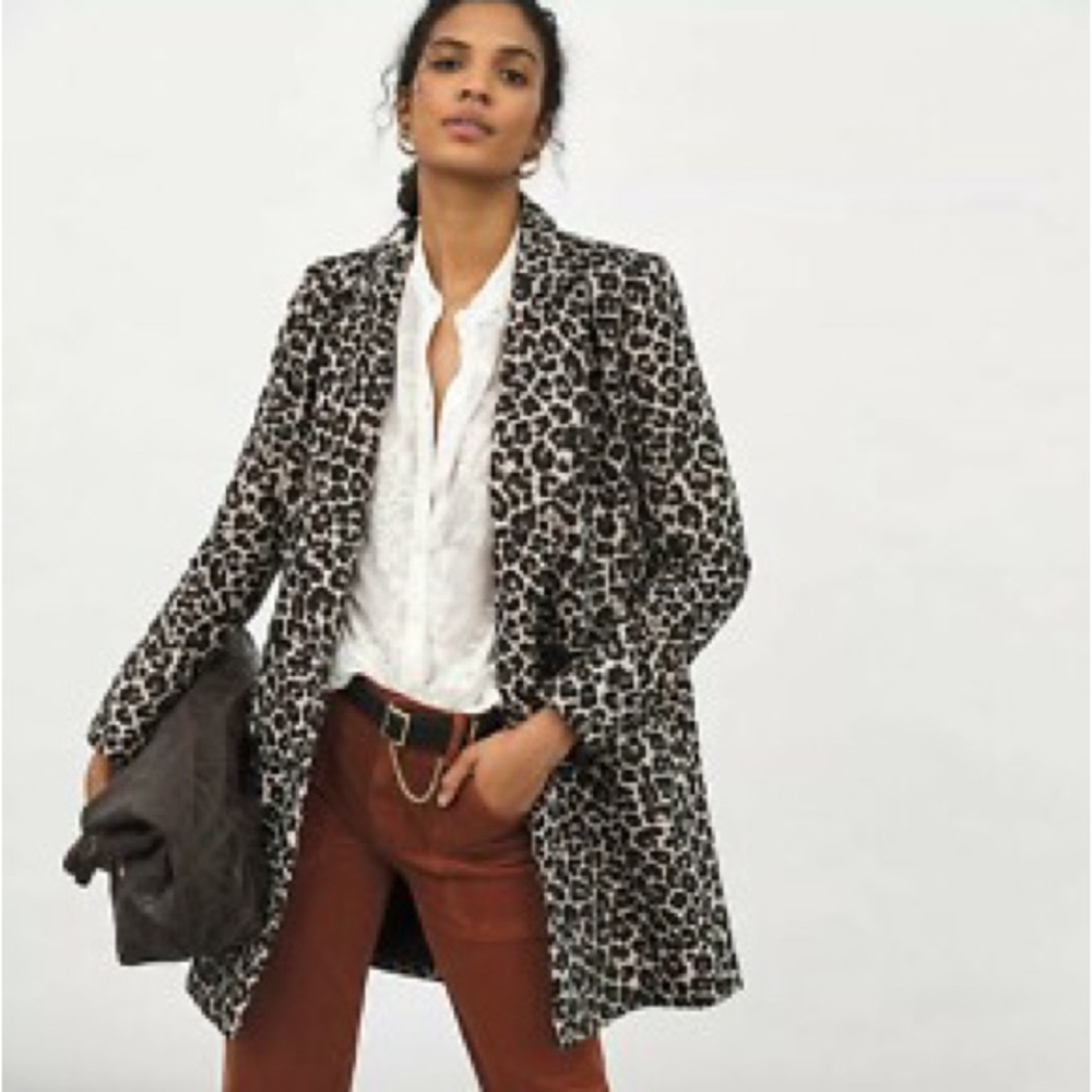 Anthropologie Leopard Print Jacket